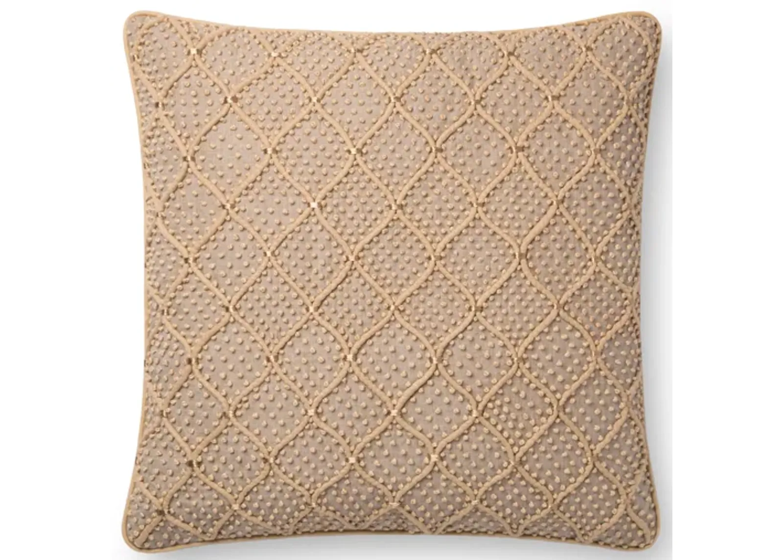 P0675 Natural/Gold 18"x18" Down Pillow