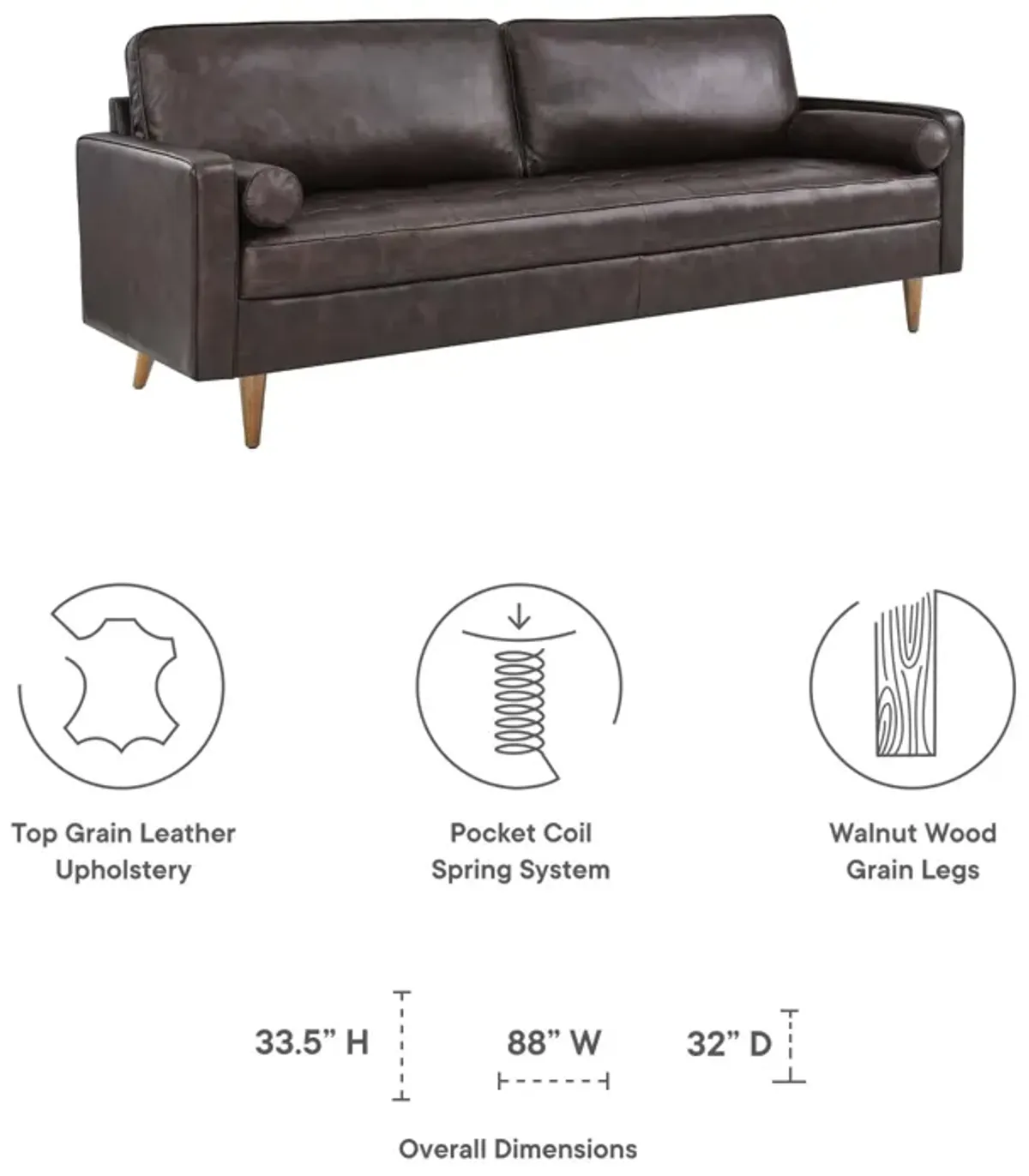 Valour Leather Sofa