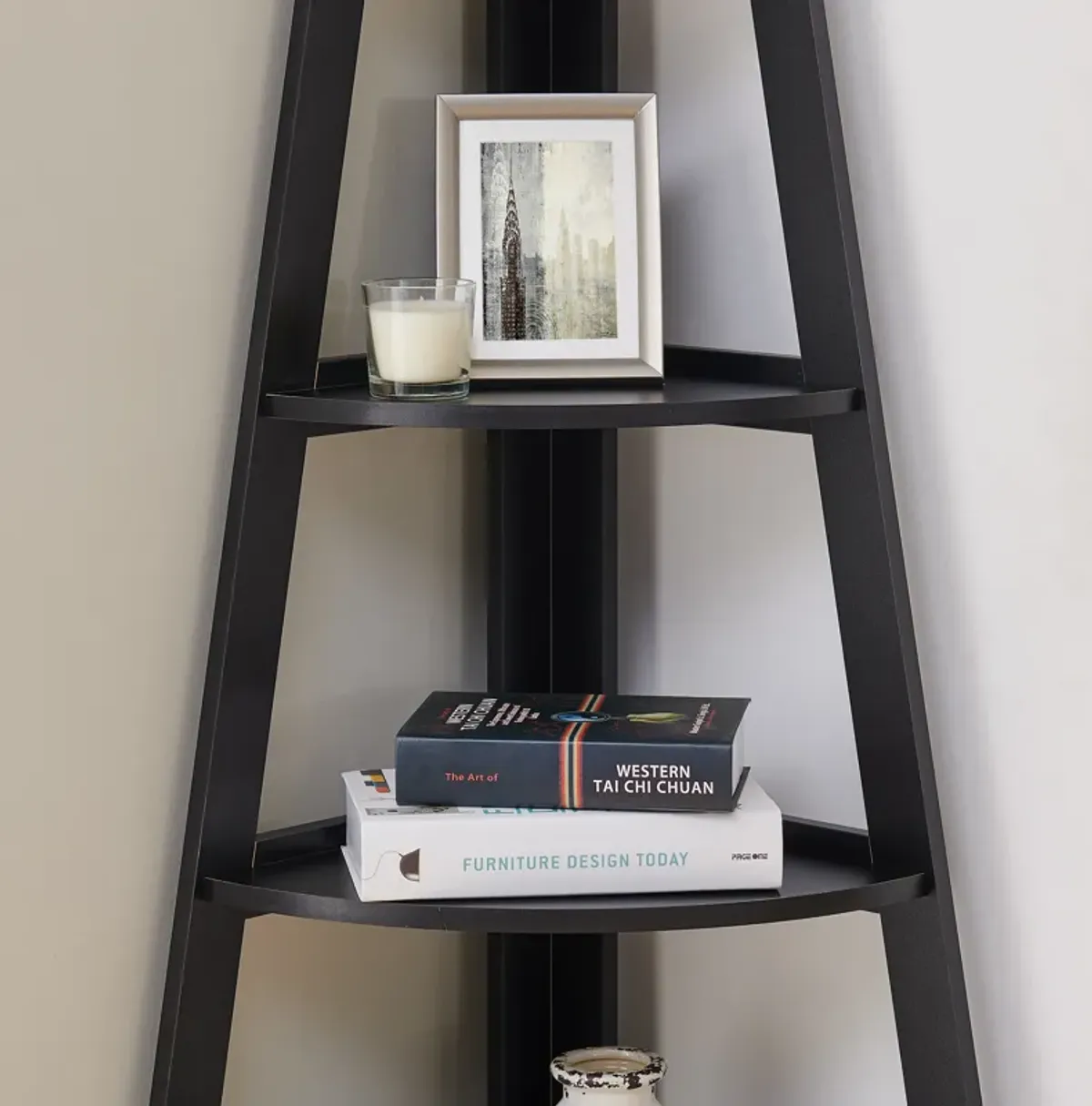 Five Tier Corner Ladder Display Bookshelf