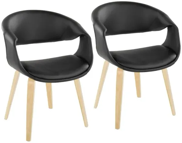 LumiSource Curvo Upholstered Chair - Set of 2