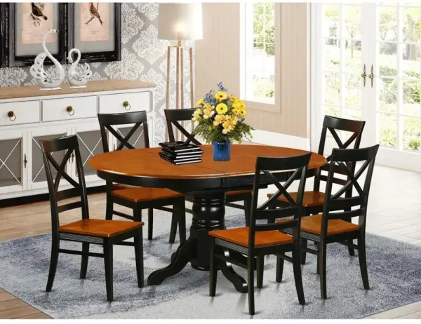 Dining set - 7 Pcs with 6 Wooden Chairs