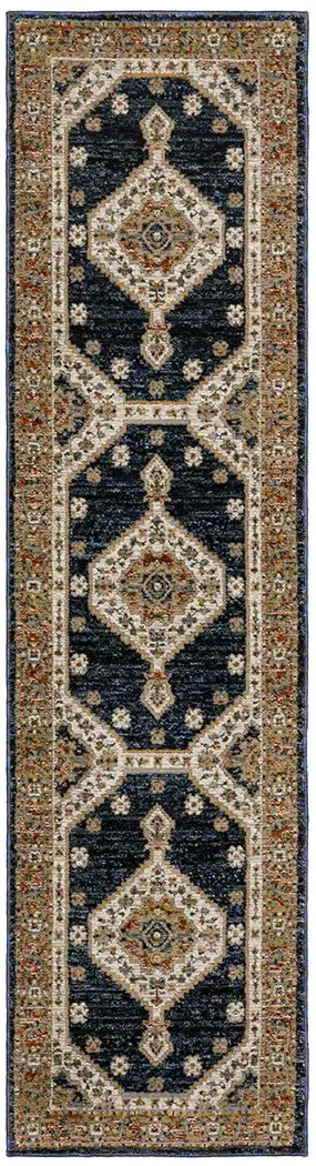 Andorra 2'3" x 8' Blue Rug