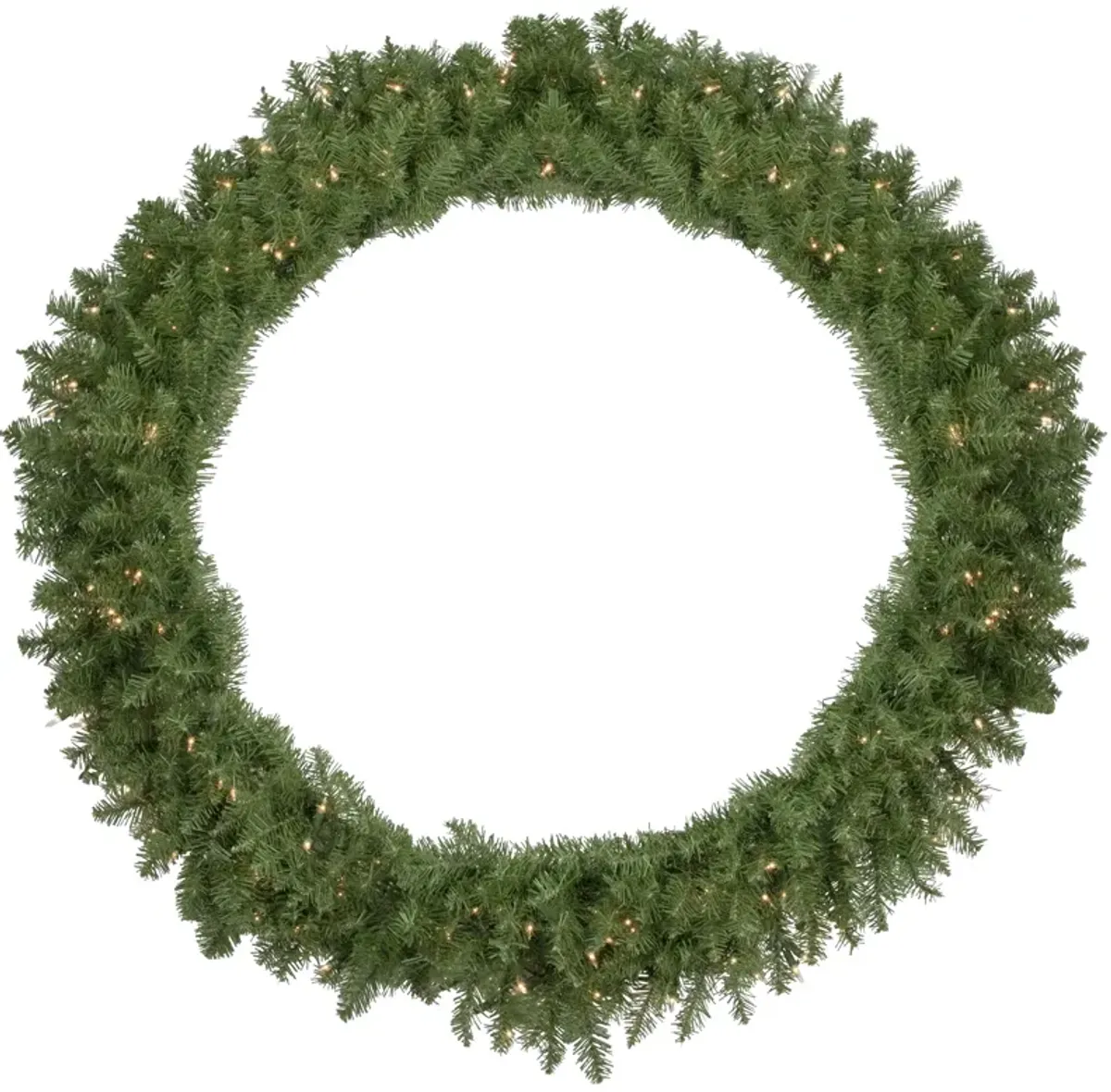 Pre-Lit Rockwood Pine Artificial Christmas Wreath  48-Inch  Clear Lights