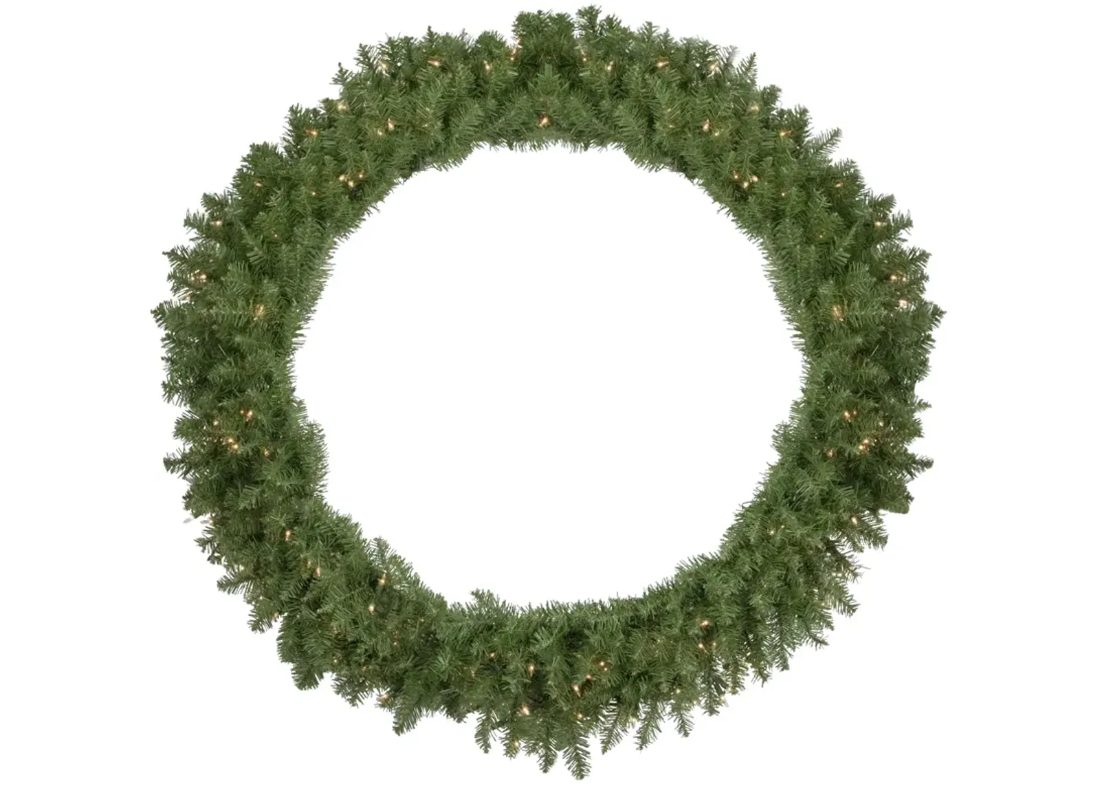 Pre-Lit Rockwood Pine Artificial Christmas Wreath  48-Inch  Clear Lights