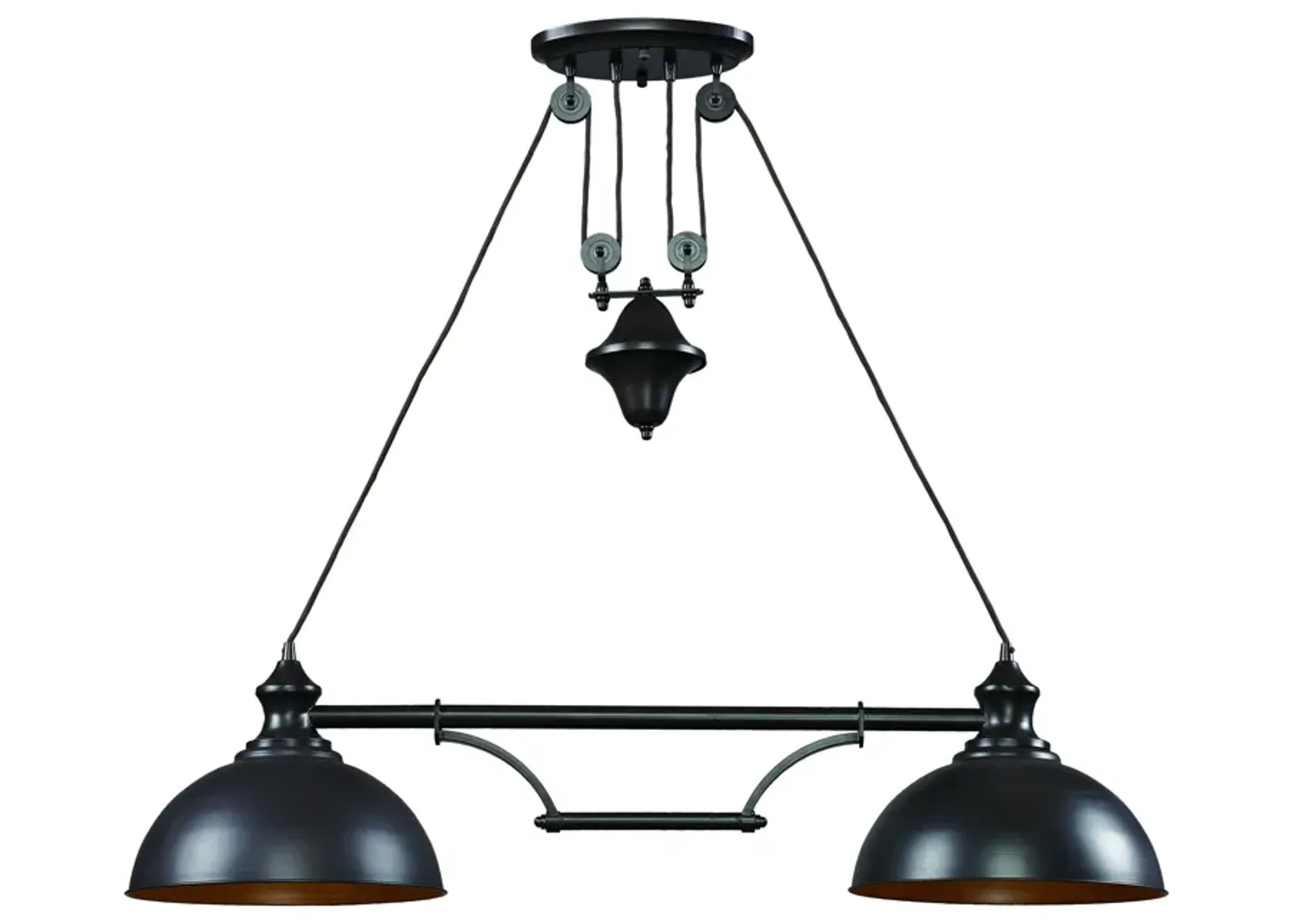 Farmhouse 44'' Wide 2-Light Chandelier