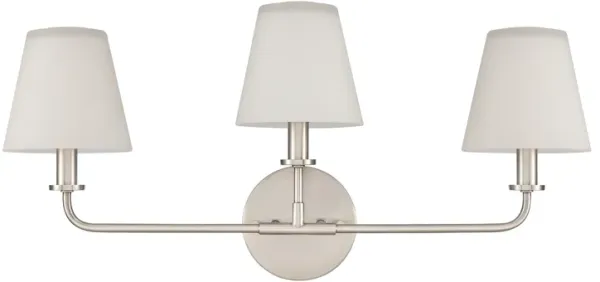 Minerva 24'' Silver Wide 3-Light Vanity Light