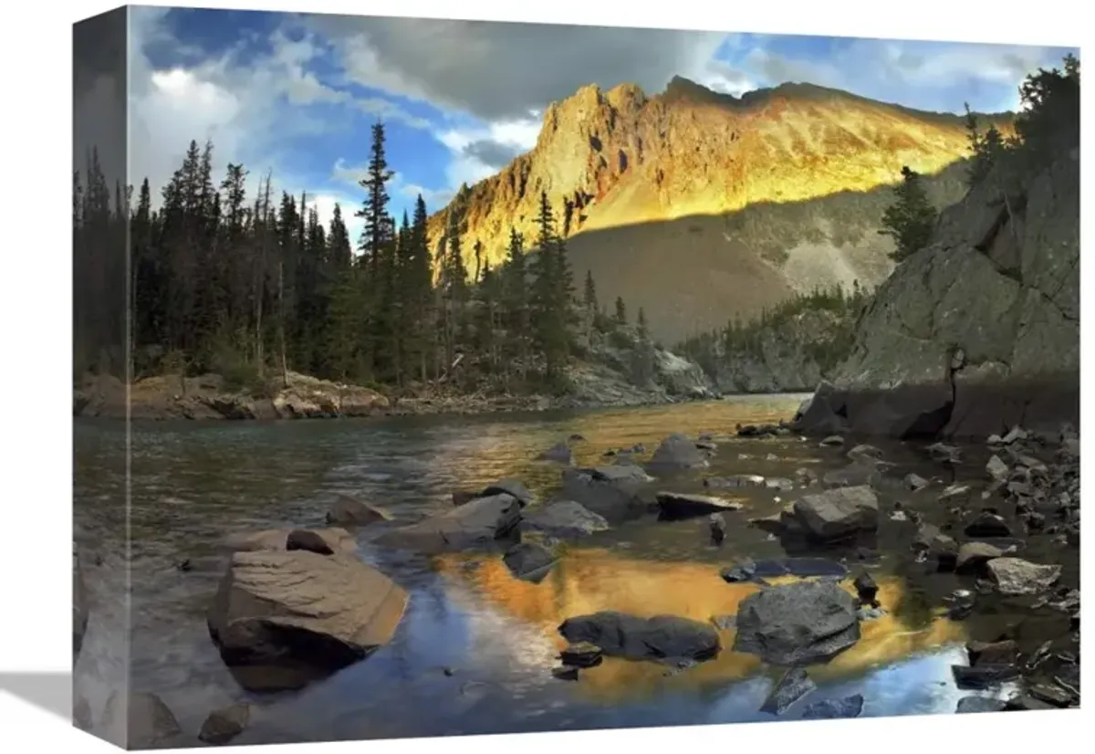 Nokhu crags, hornfel layers carved by glaciers, Medicine Bow Range, Colorado-Canvas Art-16x12