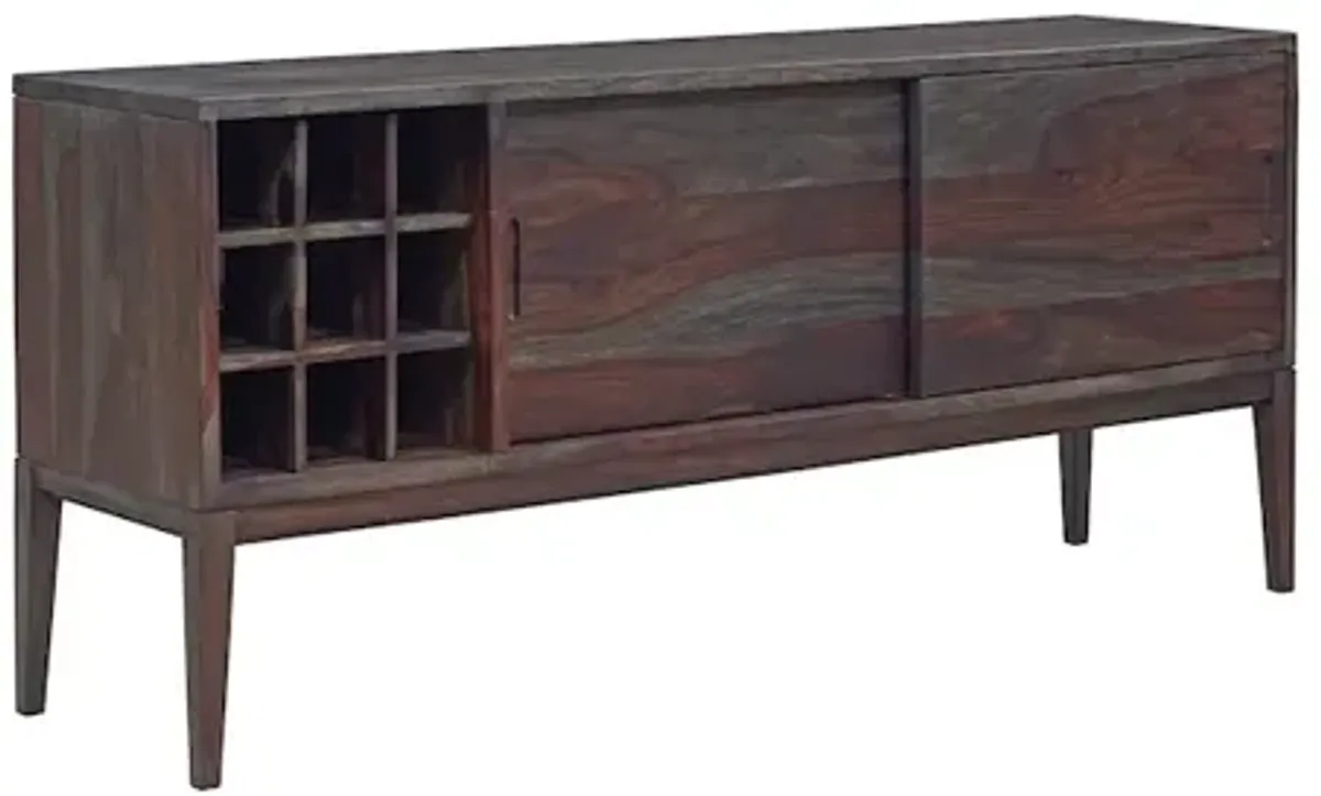 Porter Designs Fall River Solid Sheesham Wood Sideboard, Gray
