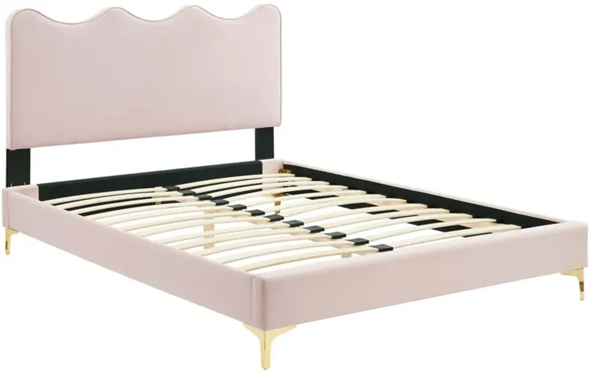 Modway - Current Performance Velvet Twin Platform Bed