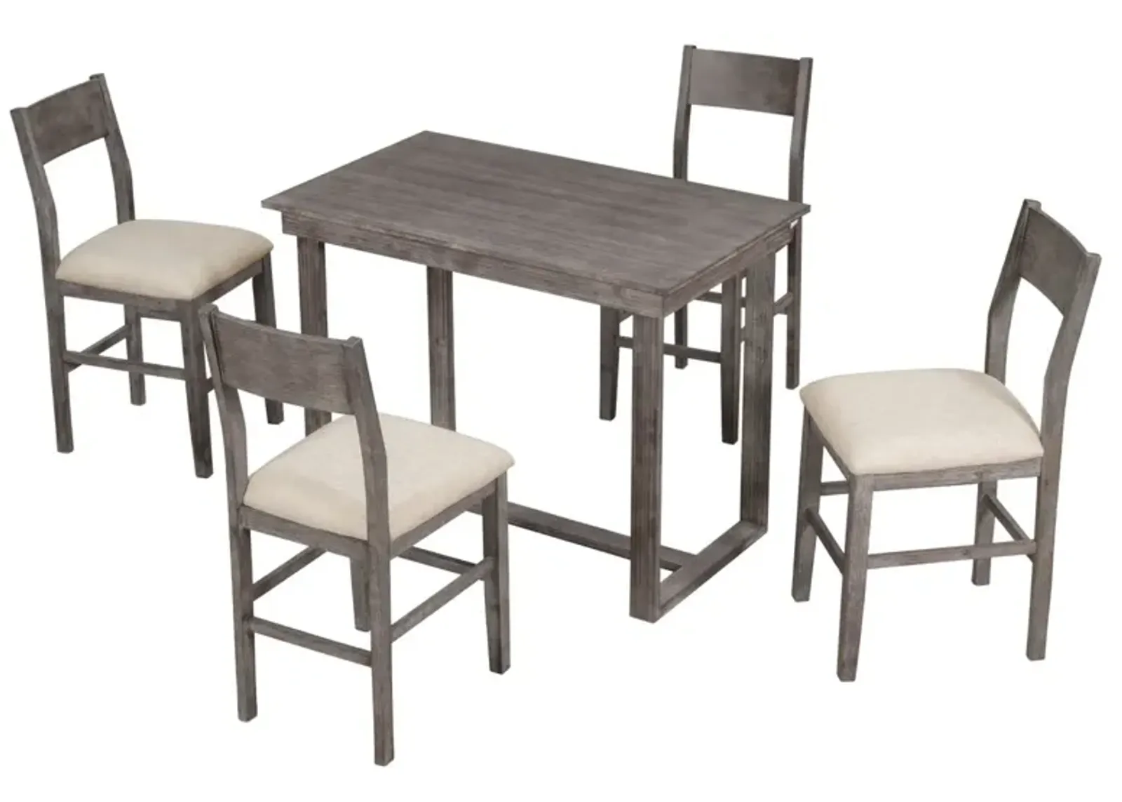 5-Piece Farmhouse Dining Set for Small Spaces