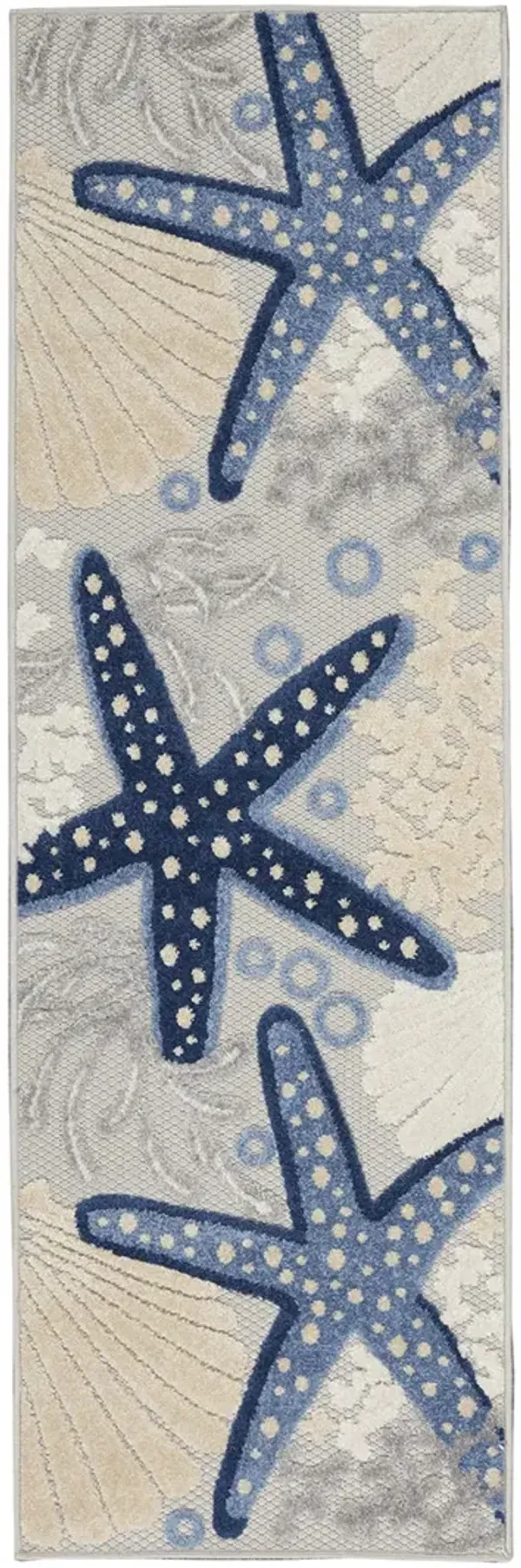 Aloha ALH24 Blue/Gray 2'3" x 8' Rug