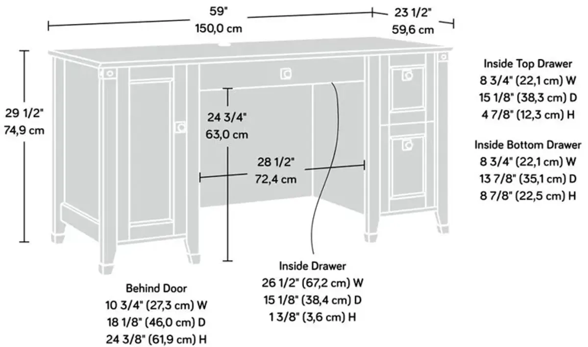 Sauder Carson Forge Computer Desk Wc