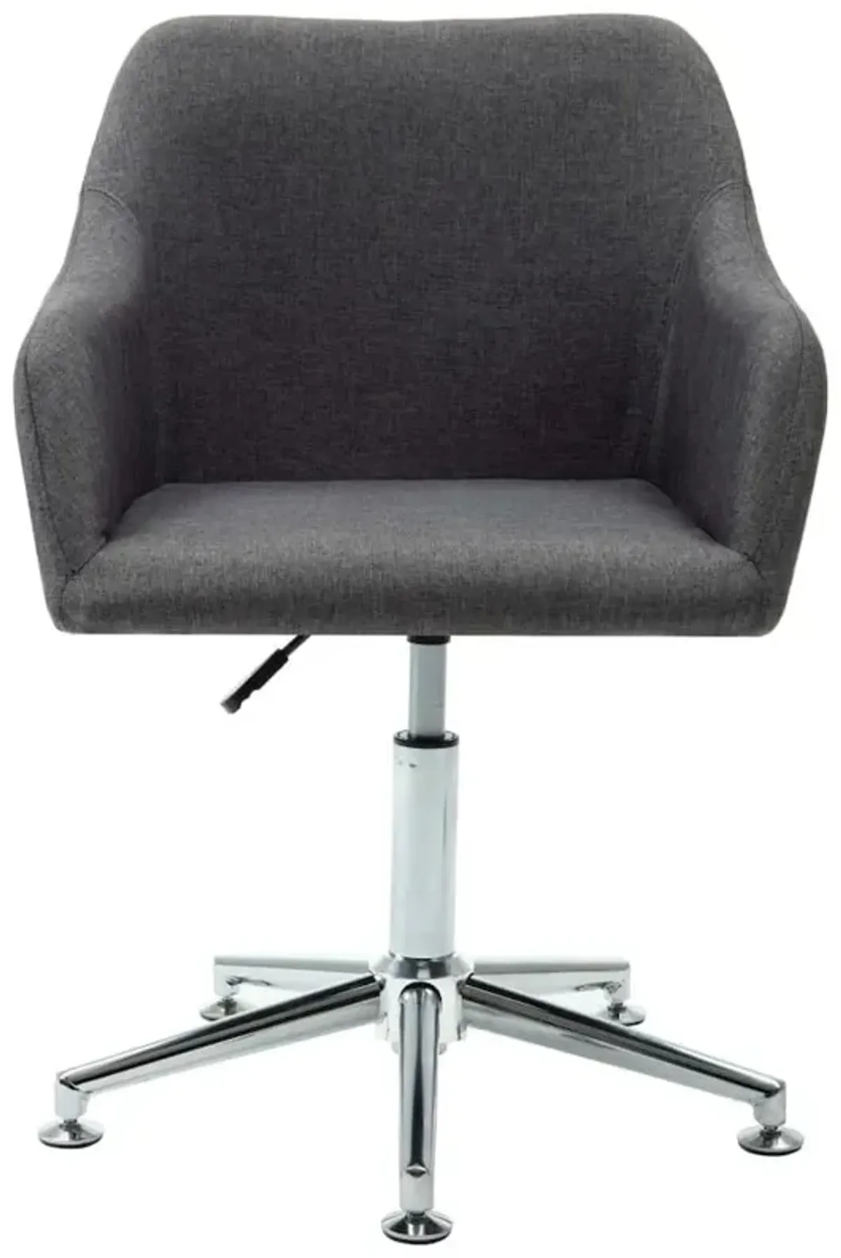 Swivel Dining Chair Dark Gray Fabric