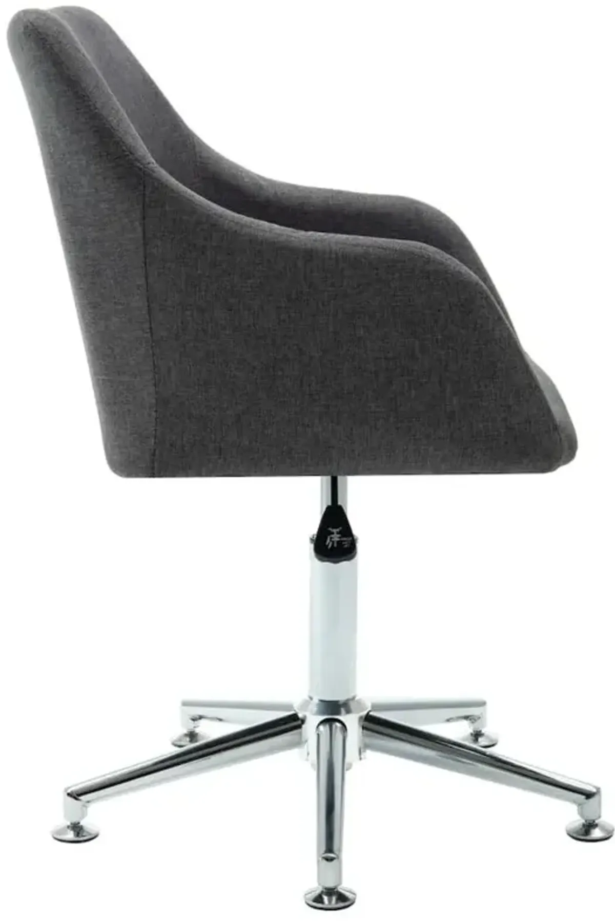 Swivel Dining Chair Dark Gray Fabric