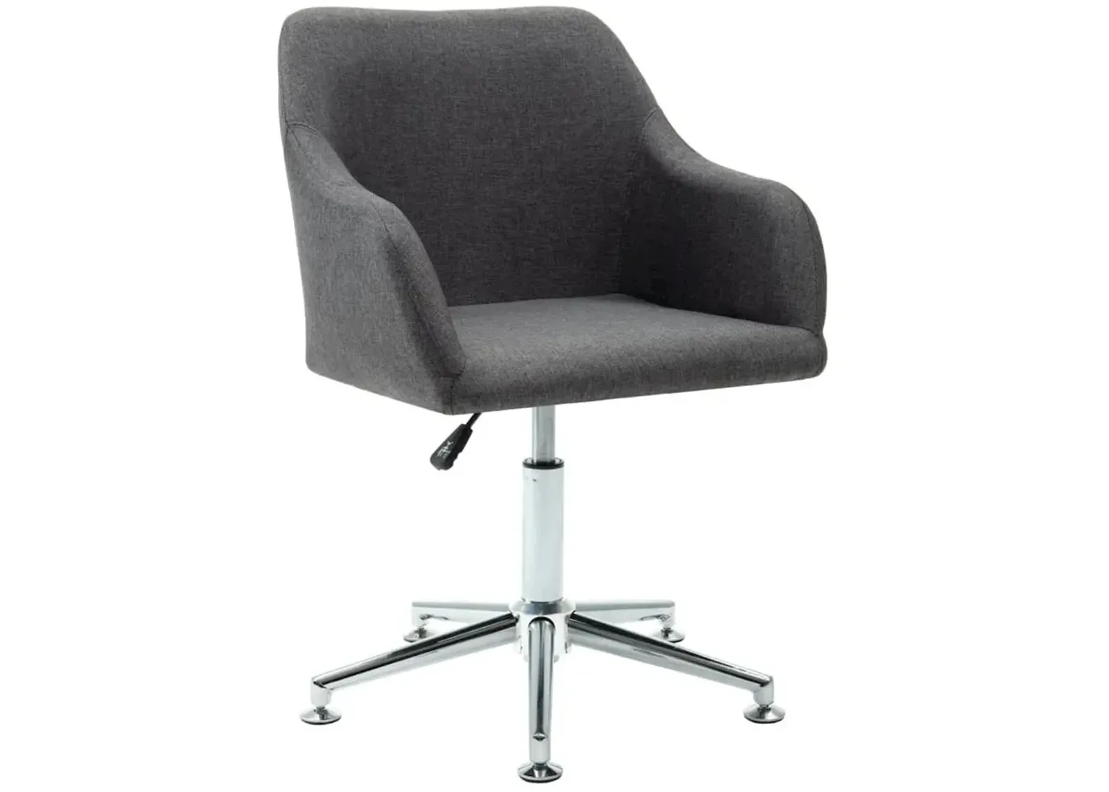 Swivel Dining Chair Dark Gray Fabric