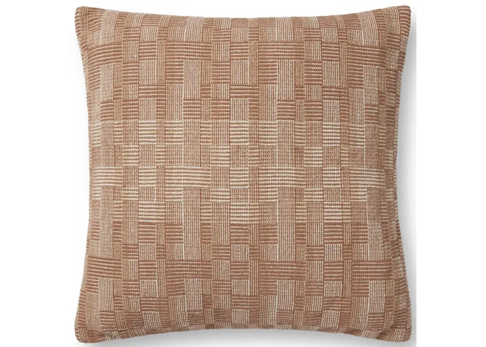 Dolly PAL0023 Clay/Natural 22''x22'' Down Pillow by Amber Lewis x Loloi