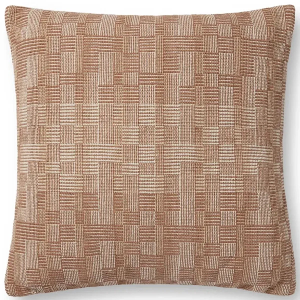 Dolly PAL0023 Clay/Natural 22''x22'' Down Pillow by Amber Lewis x Loloi