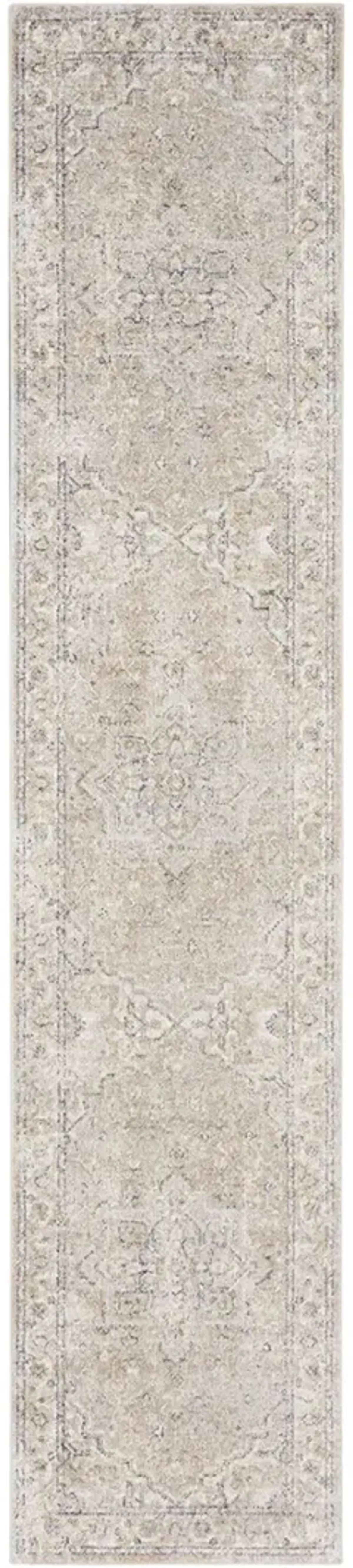 Astra Machine Washable ASW12 Beige 2' x 6' Rug