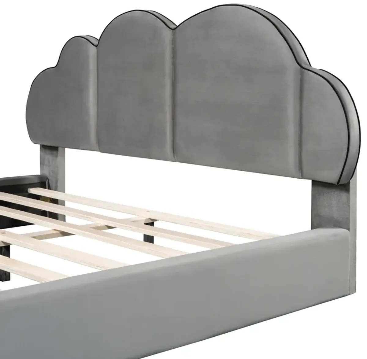 Merax Upholstered Platform Bed with Headboard