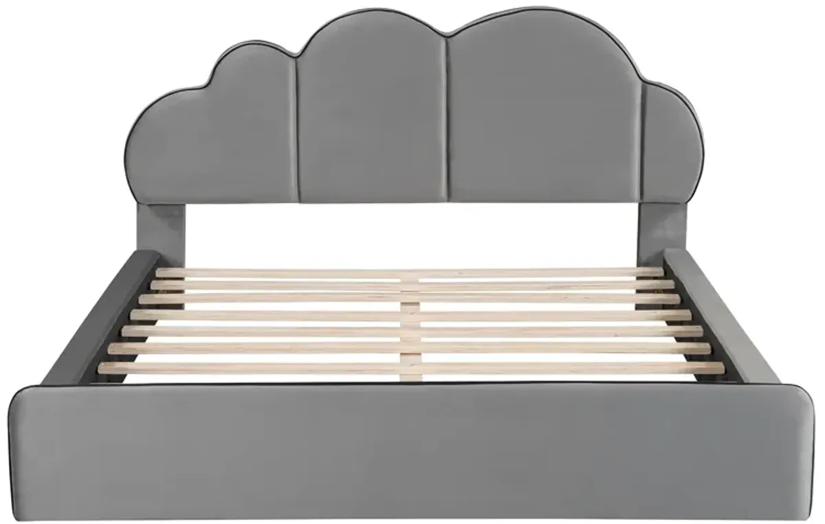 Merax Upholstered Platform Bed with Headboard