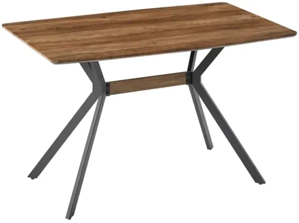 MDF Dining Table with Black Metal Legs