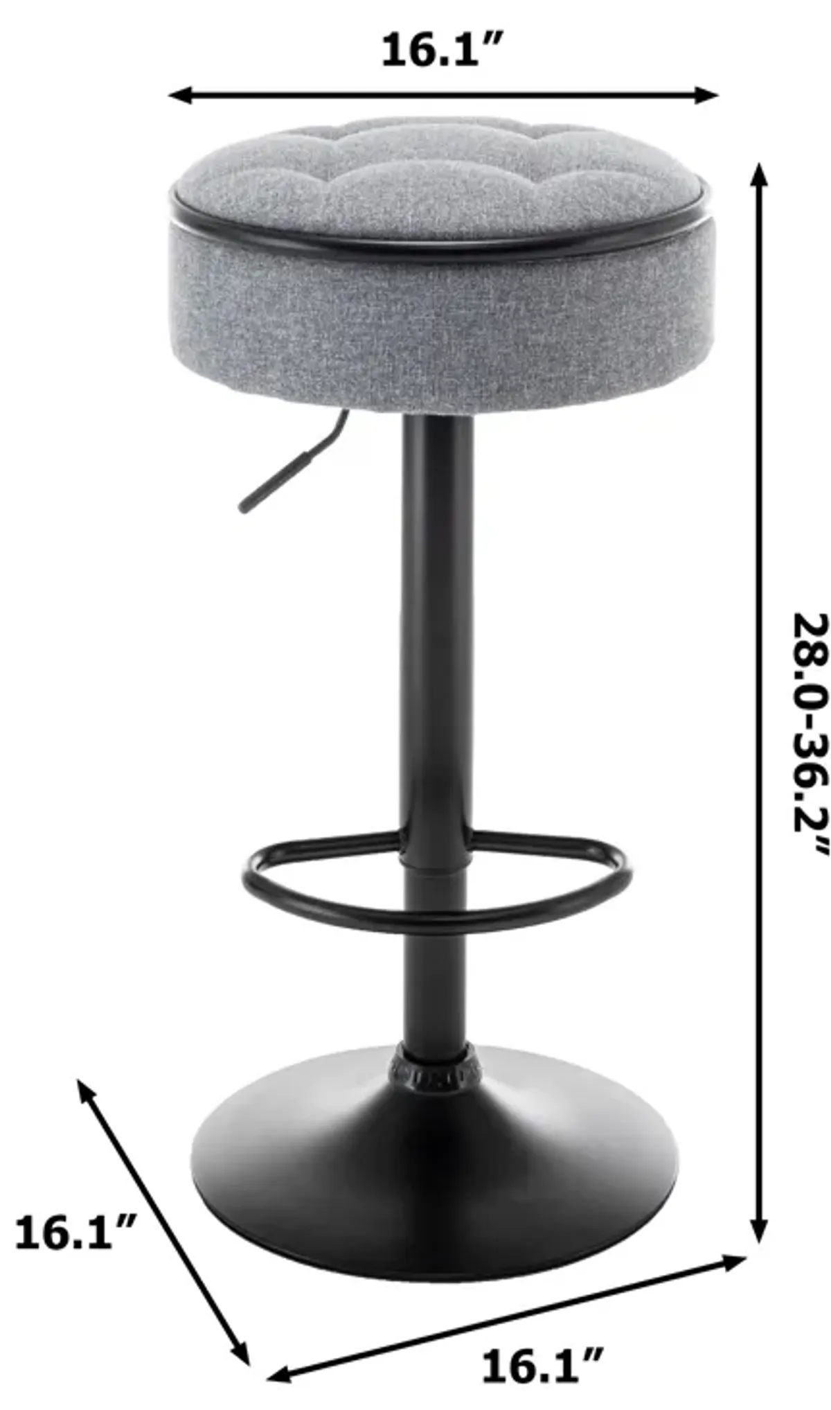 Comfortable Swivel Barstools with Adjustable Height, Storage, and Multipurpose Use