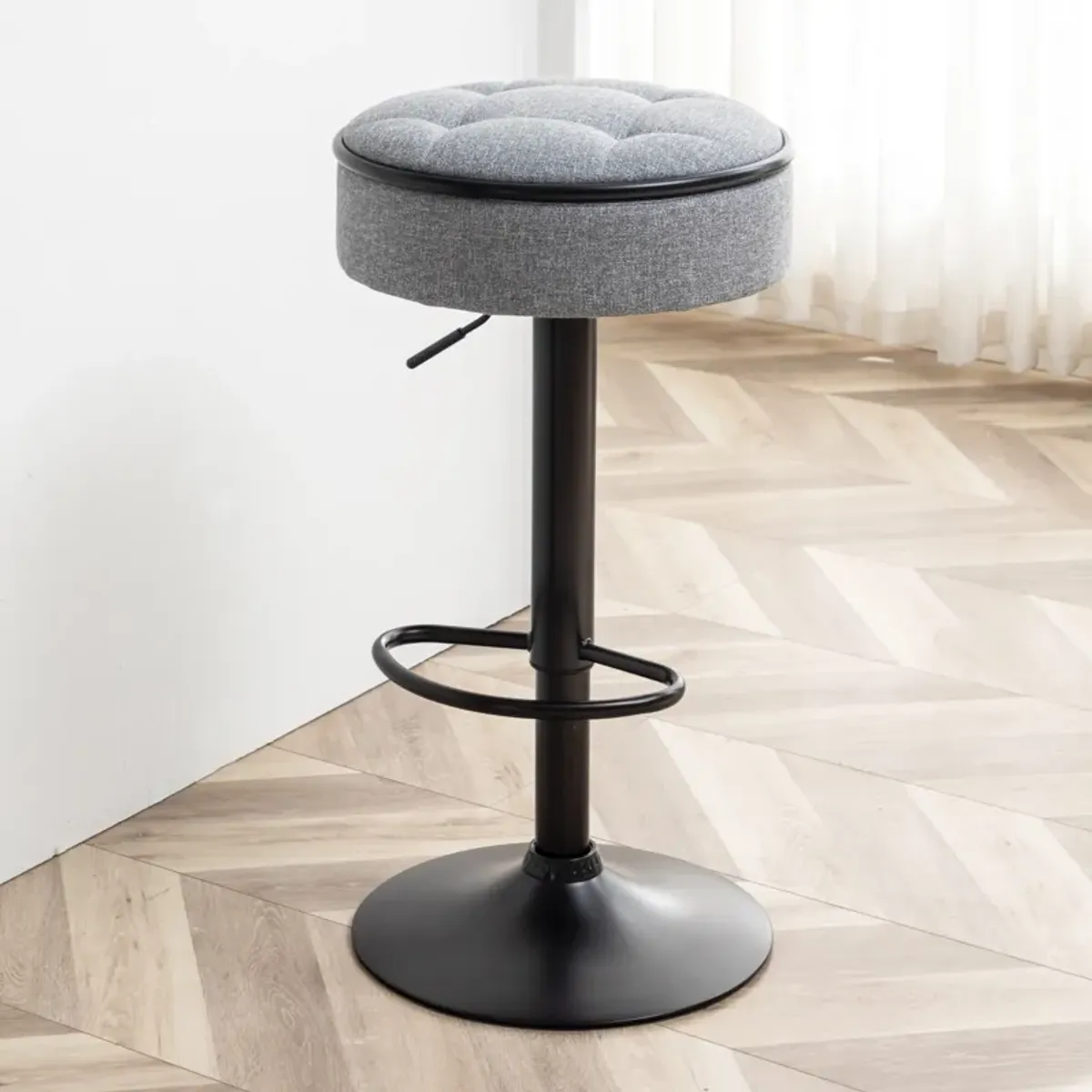 Comfortable Swivel Barstools with Adjustable Height, Storage, and Multipurpose Use