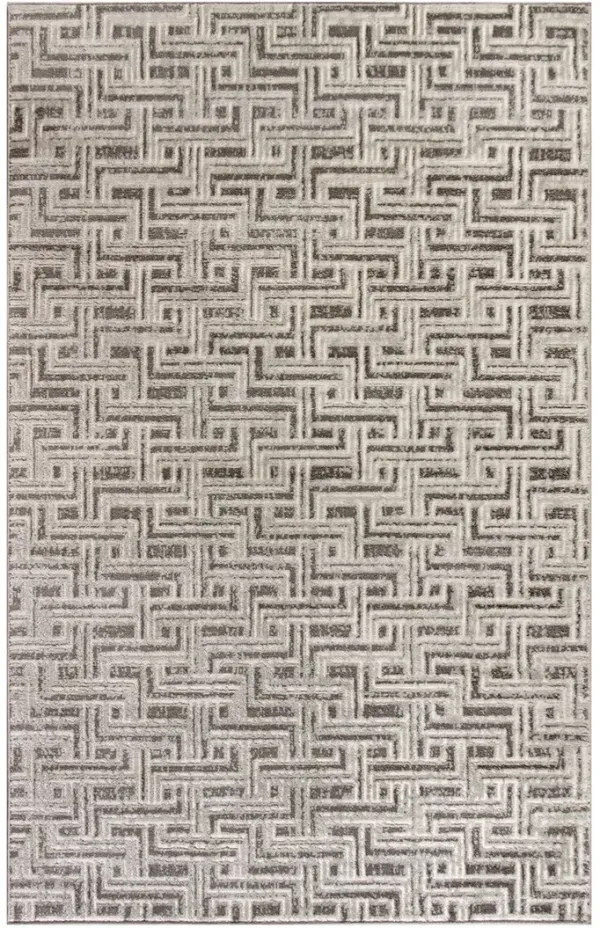 Serenity Home SRH04 Gray/Ivory 3'11" x 5'11" Rug
