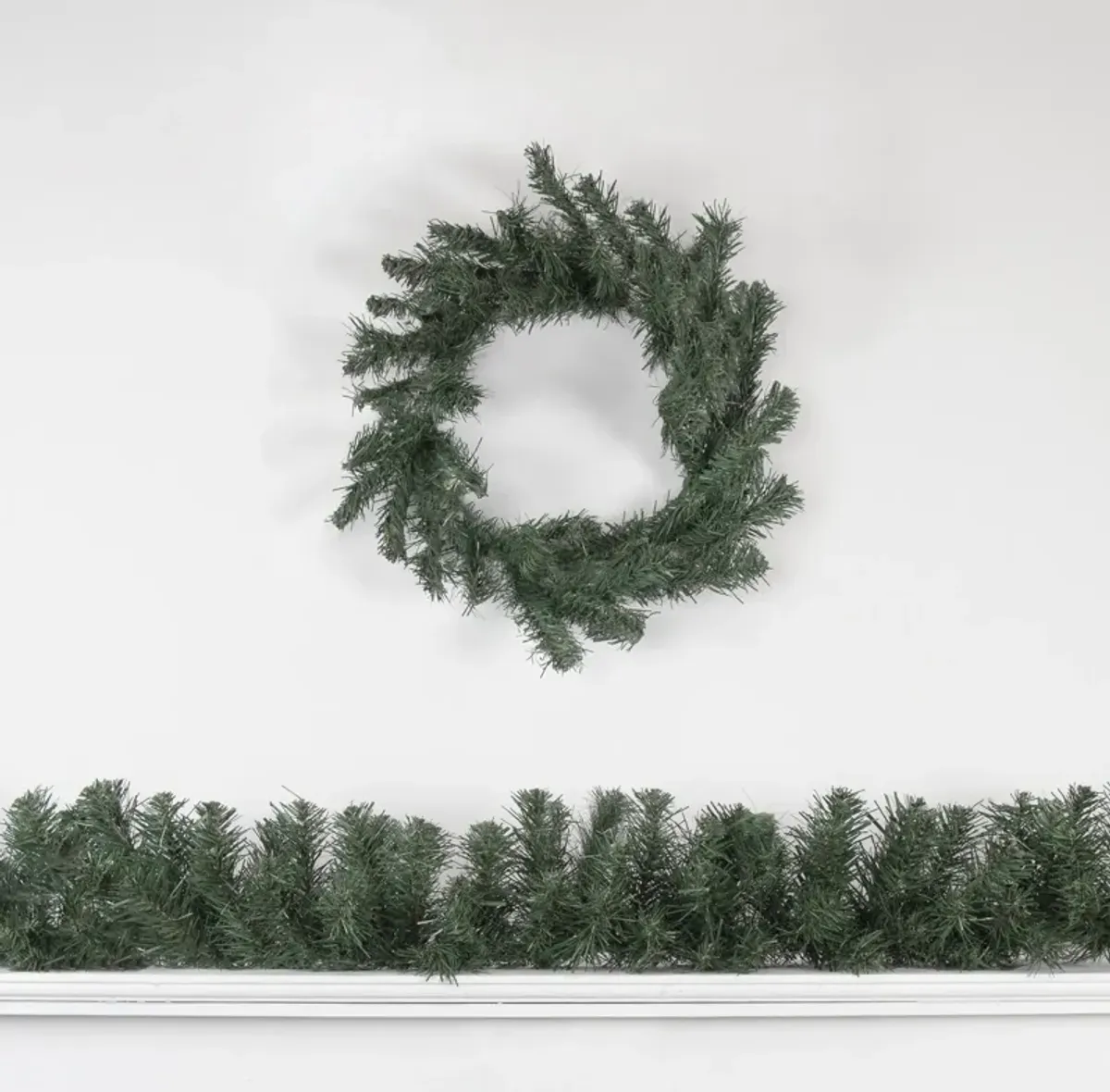 Mini Two-Tone Whitewood Pine Artificial Christmas Wreath  10-Inch  Unlit