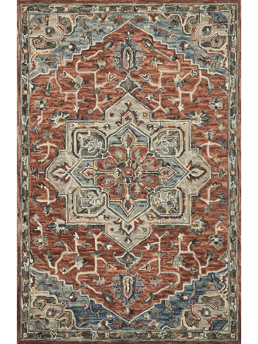 Victoria VK15 Red/Multi 3'6" x 5'6" Rug