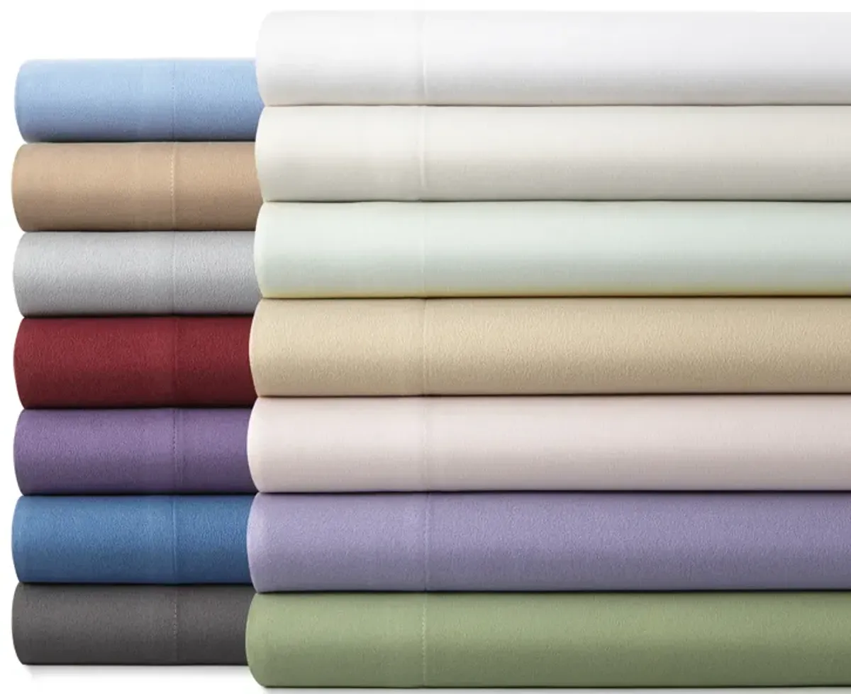 Micro Flannel Solid Color Deep-Pocket Sheet Set