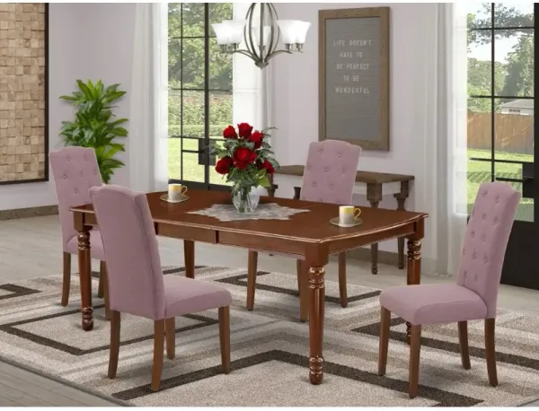 East West Furniture Dining Room Set Mahogany