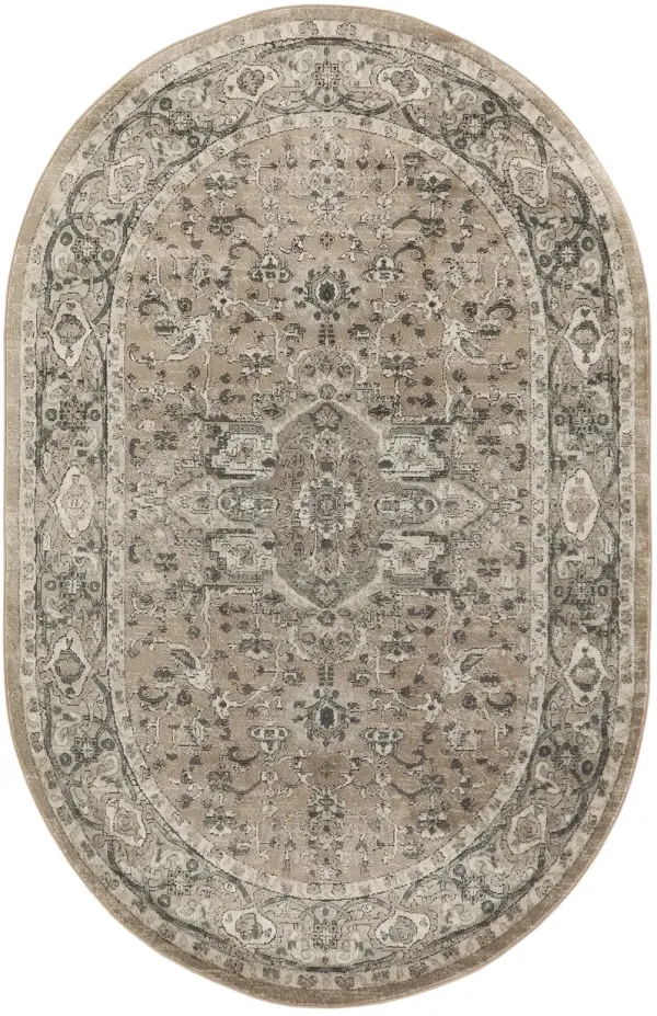 Quarry QUA05 Beige/Gray 6' x 9' Rug
