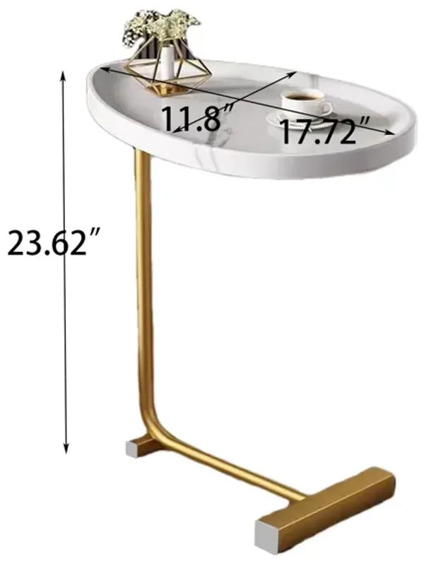 Streamdale White C-shaped Side Table Set