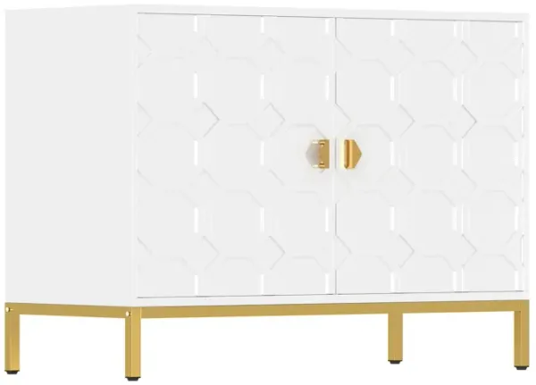 26.2 in. H Freestanding Storage Cabinet 2-Door Accent Cabinet in Blue