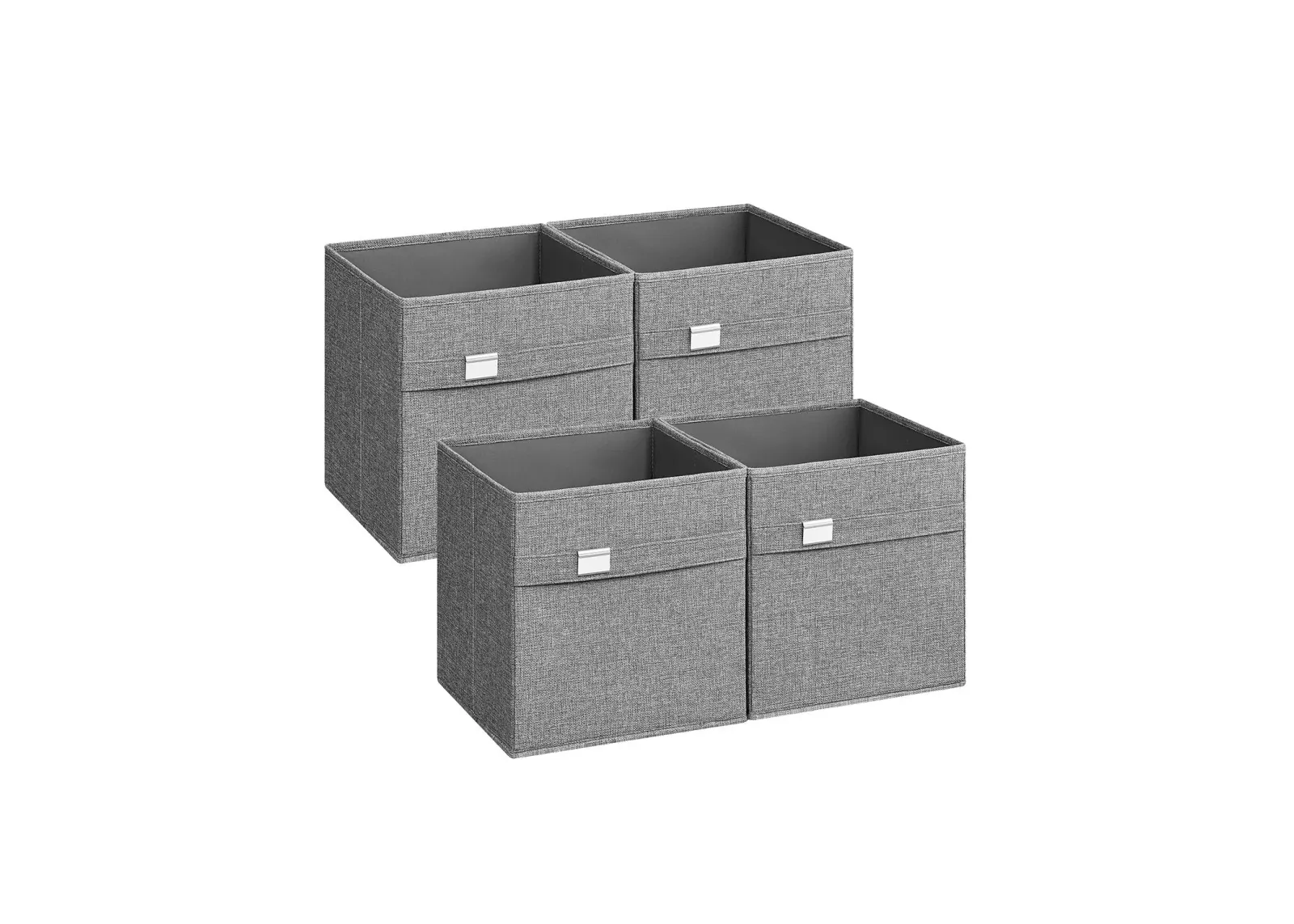 Set of 4 Storage Cubes with Double Handles for Easy Organization and Versatility