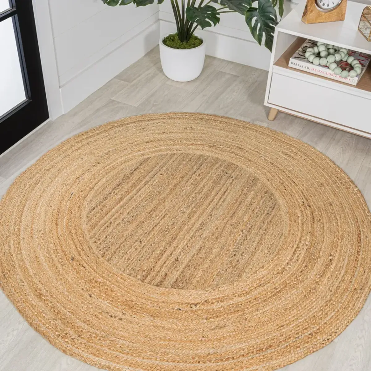 Harmony Boho Jute Circle Natural Round Area Rug