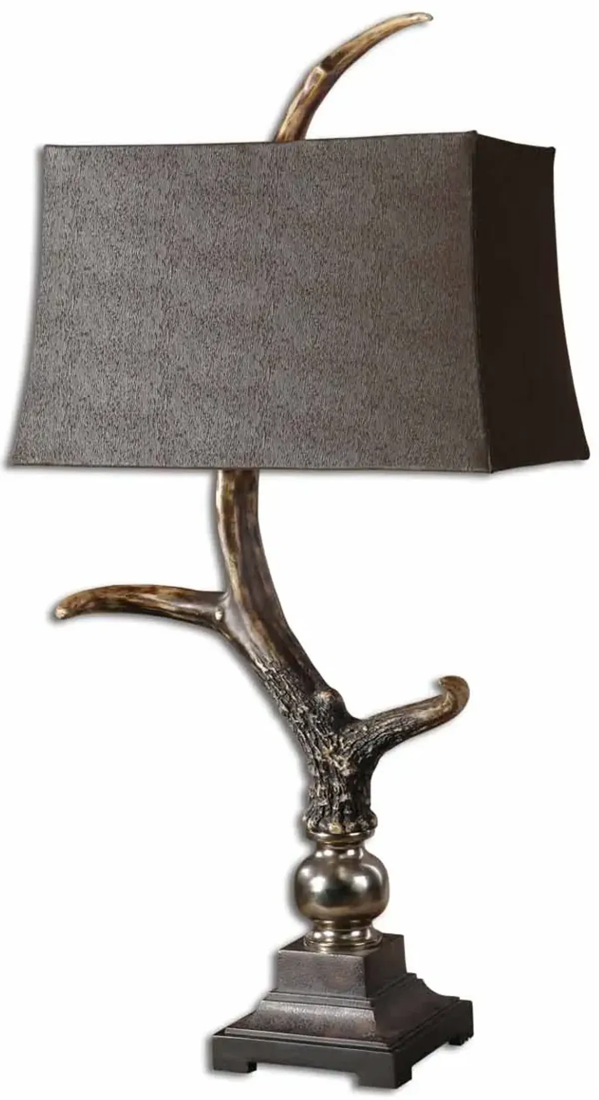 Uttermost Stag Horn Dark Shade Table Lamp