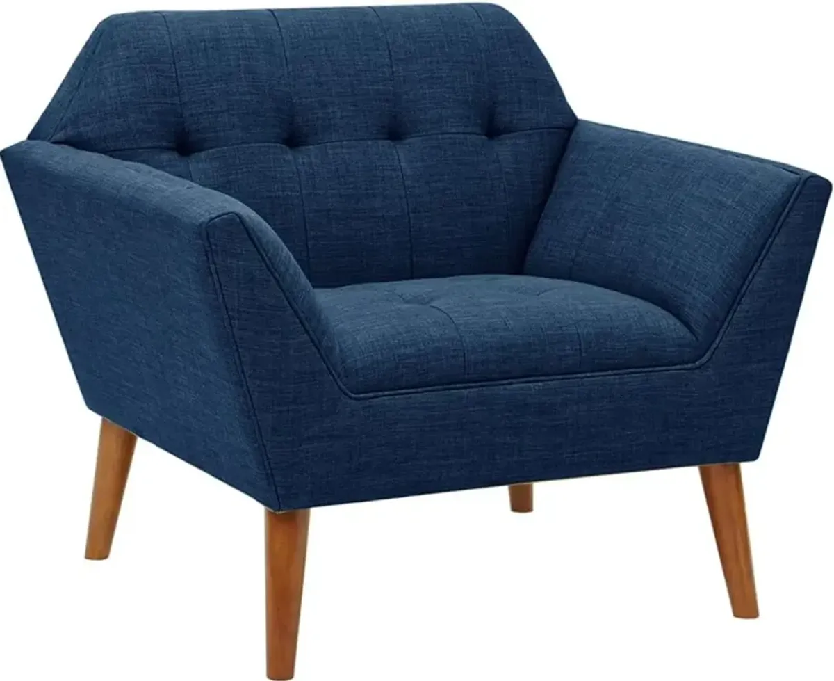 Belen Kox Newport Mid Century Blue Lounge Chair, Belen Kox