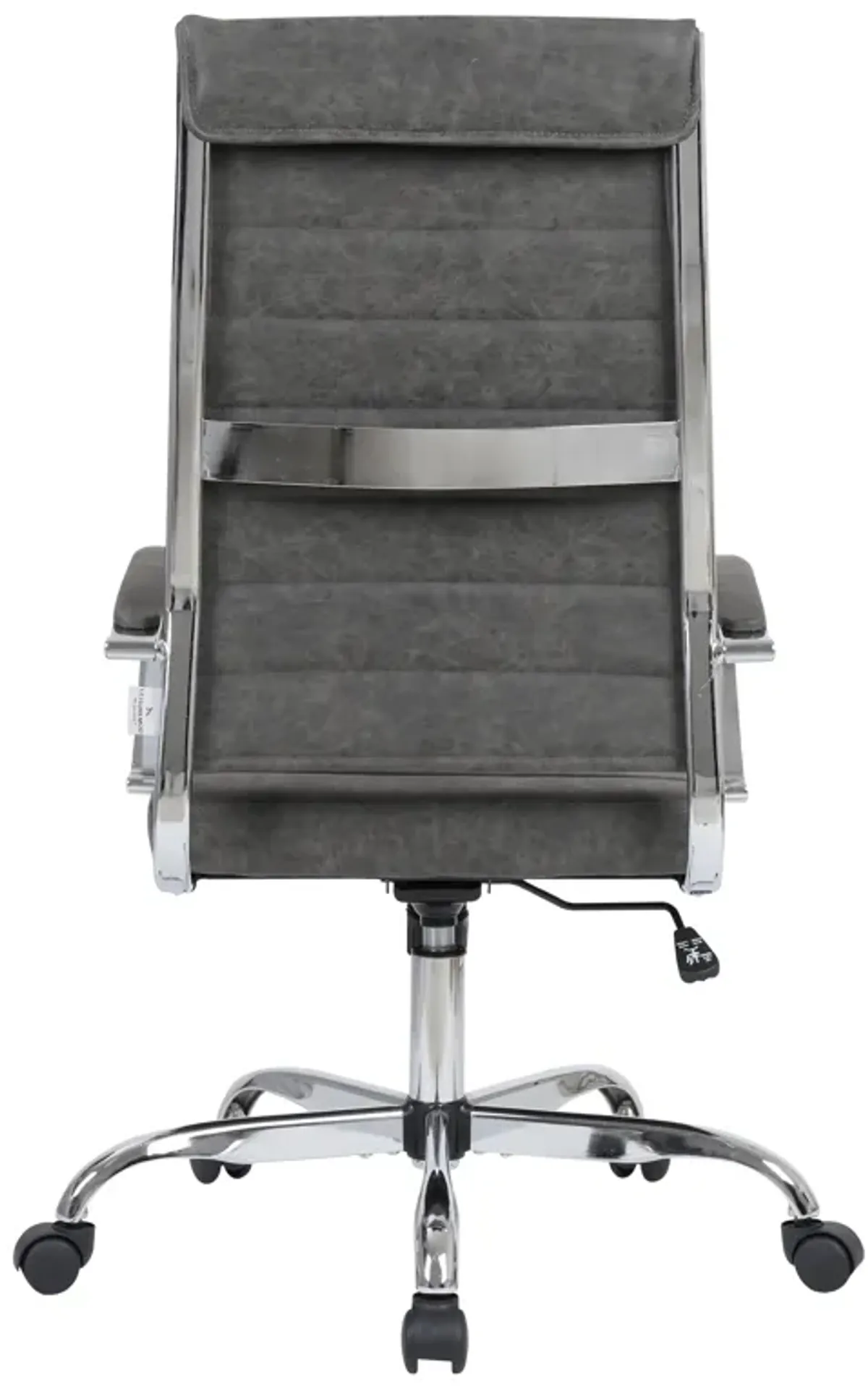 LeisureMod Benmar High-Back Mid-Century Modern Swivel Leather Office Chair – Ergonomic Executive Desk Chair with Adjustable Height, Tilt, and 360-Degree Swivel for Home and Office Comfort