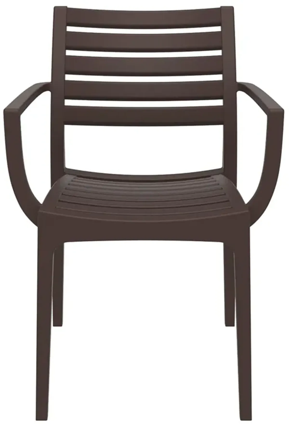 33" Gray Stackable Outdoor Patio Dining Arm Chair