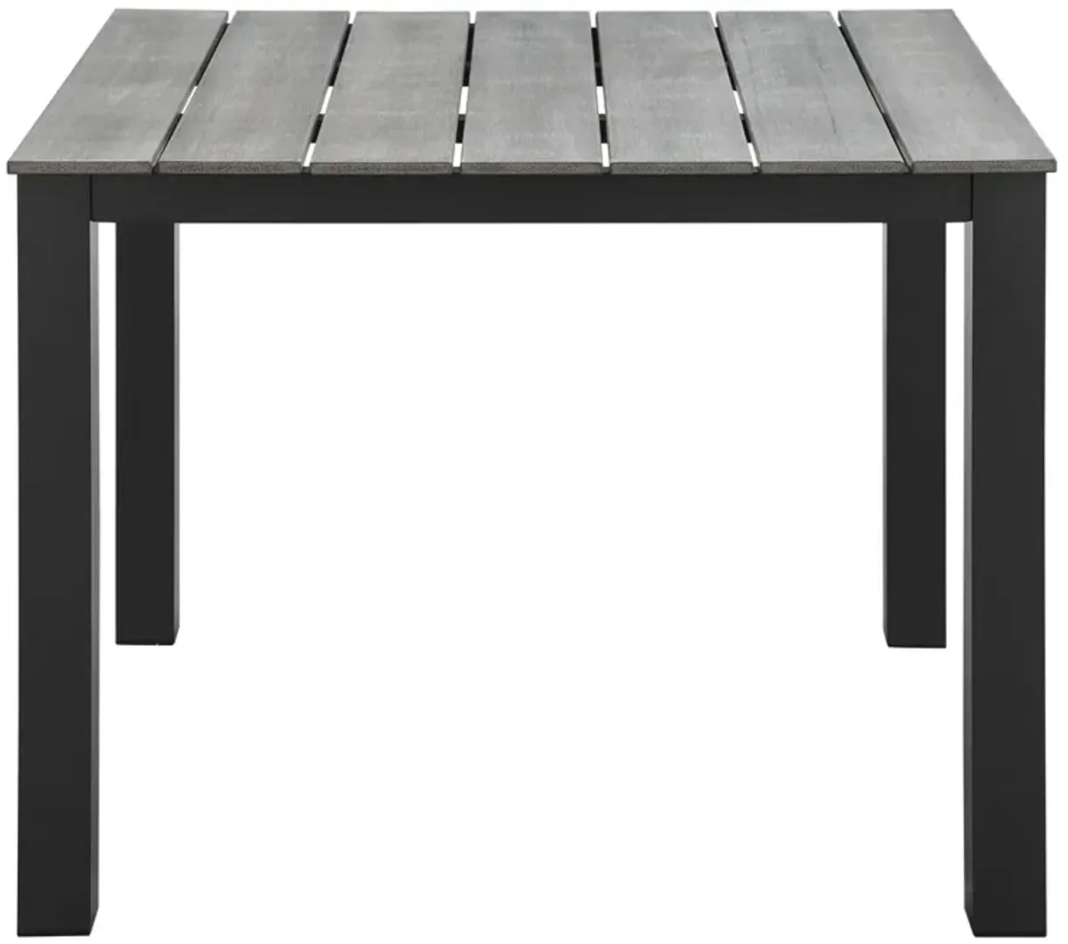 Modway - Maine 40" Outdoor Patio Dining Table Brown Gray