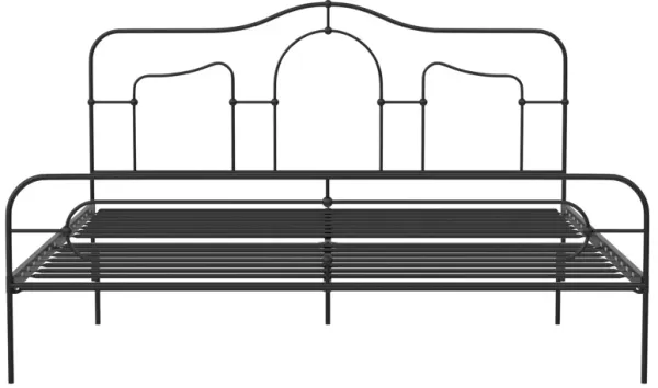 Mr. Kate Primrose Metal Bed, King, Black