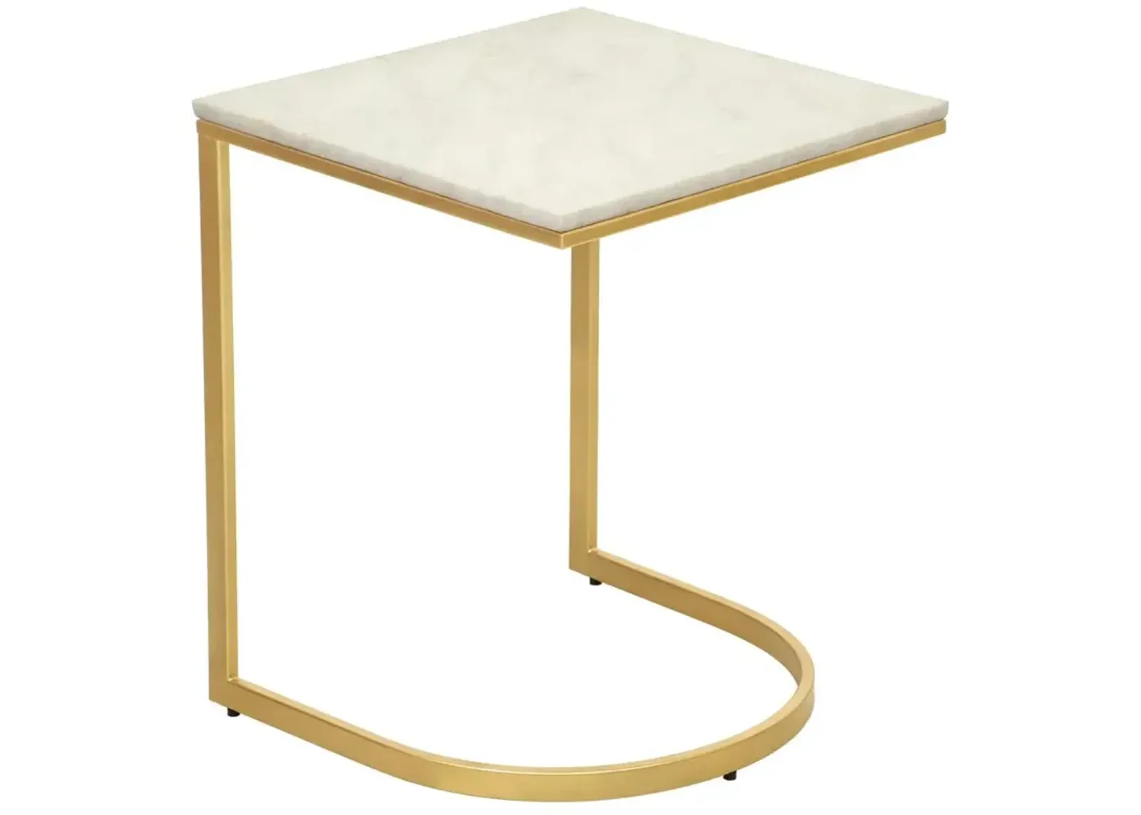 Carolina Living Lorelie Accent Table - White/Gold