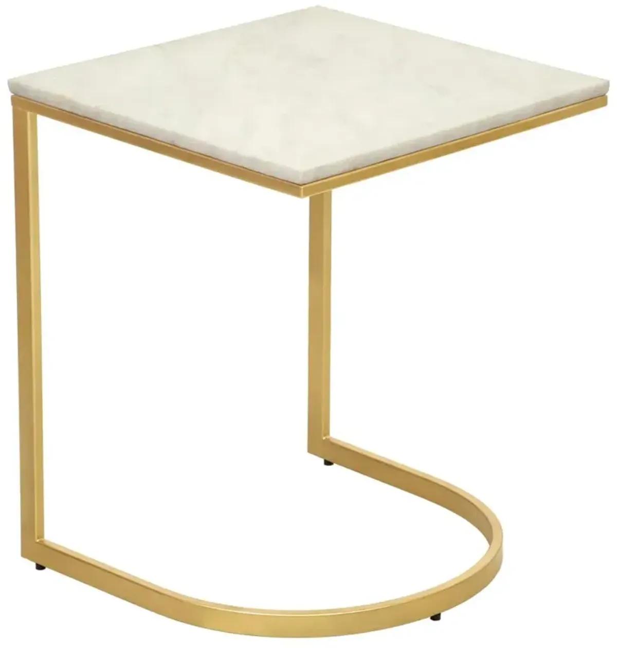 Carolina Living Lorelie Accent Table - White/Gold