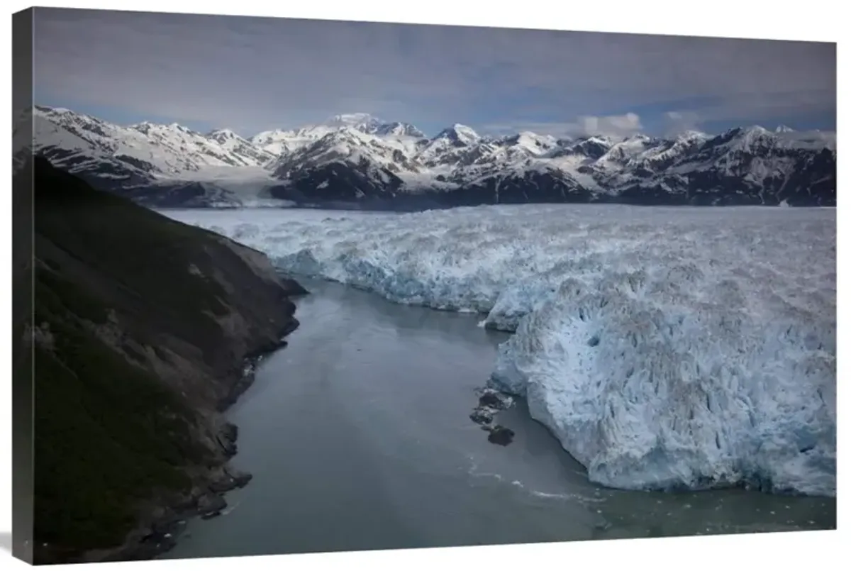 Hubbard Glacier encroaching on Gilbert Point, Wrangell-St. Elias National Park, Alaska-Canvas Art-36x24