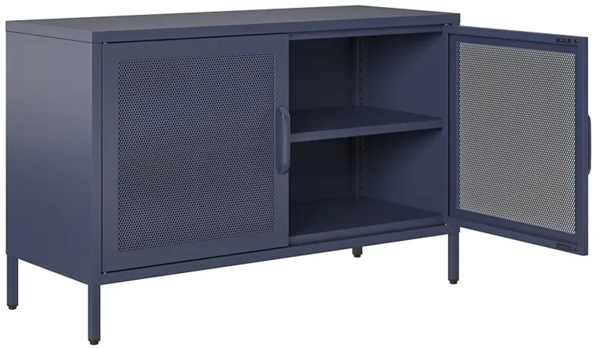 Channing 2 Door Storage Cabinet-Mesh Metal Locker