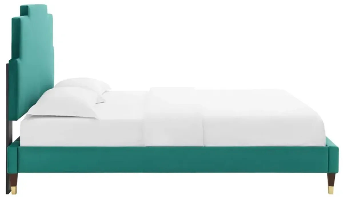 Modway - Lindsey Performance Velvet Full Platform Bed