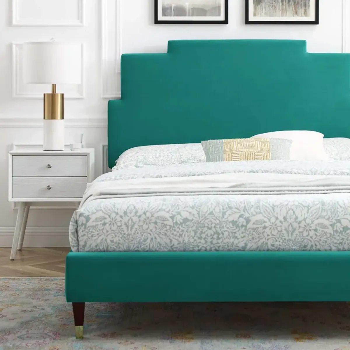 Modway - Lindsey Performance Velvet Full Platform Bed