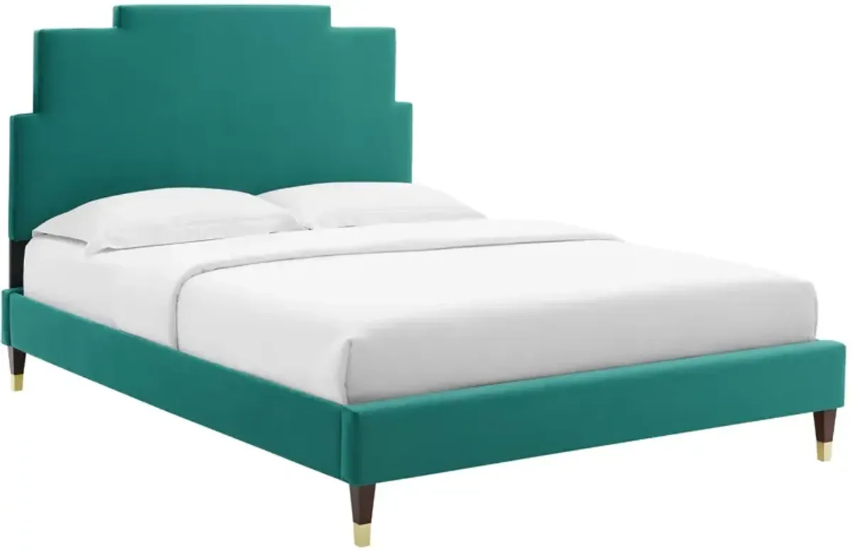 Modway - Lindsey Performance Velvet Full Platform Bed